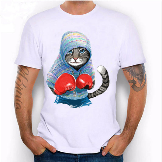 Boxing Cat Casual T-shirt