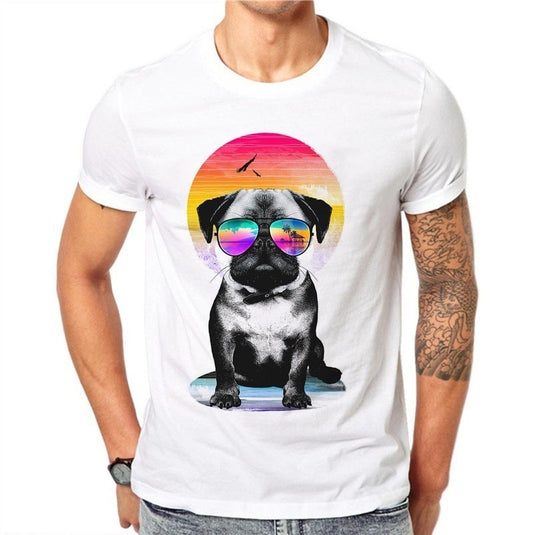 Pug print mans T-hemp