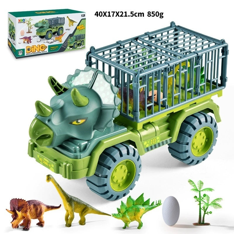 Large Engineering Vehicle Dinosaur Children's Toy Car Set