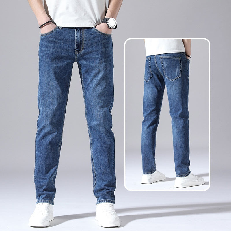 Retro Thin Jeans Straight Loose Casual Trousers Men