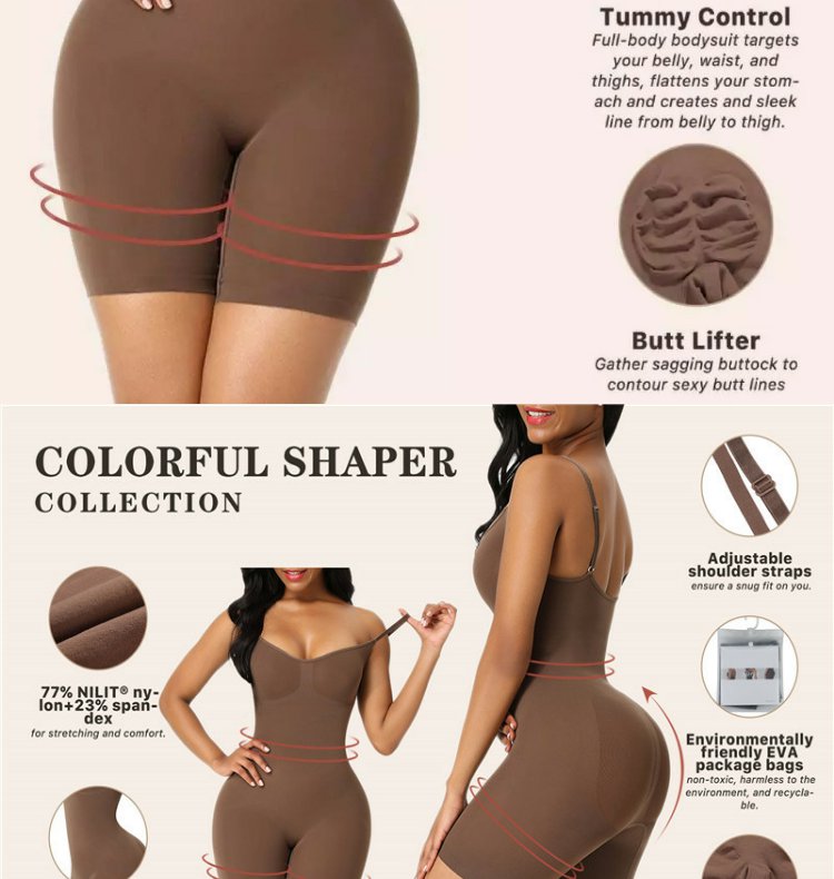 Fashion Plus Size New Arrival Hip Lifting Seamless Shapewear Women's Corset Full Body Sling Belly Contraction Bodybuilding One-Piece Intimates