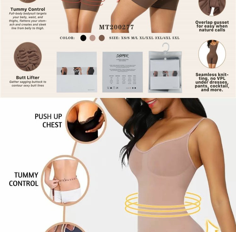 Fashion Plus Size New Arrival Hip Lifting Seamless Shapewear Women's Corset Full Body Sling Belly Contraction Bodybuilding One-Piece Intimates