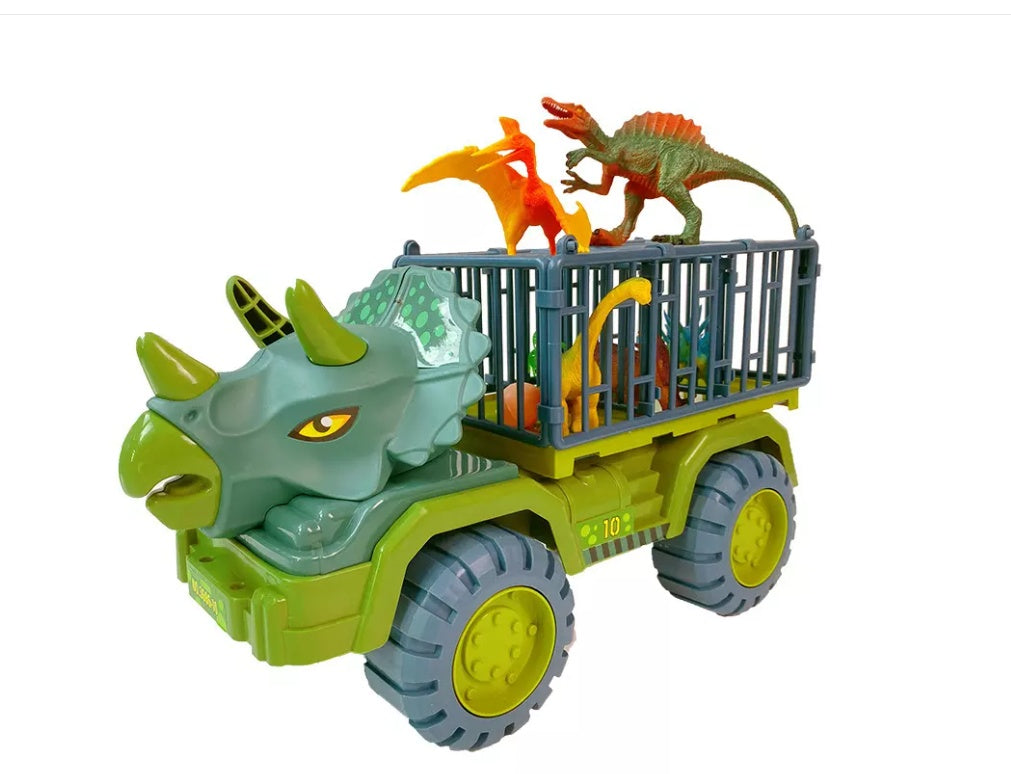 Large Engineering Vehicle Dinosaur Children's Toy Car Set